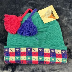 Vintage Avalanche Beanie Women’s One Size Deadstock Knit Acrylic Camp Ski Aspen